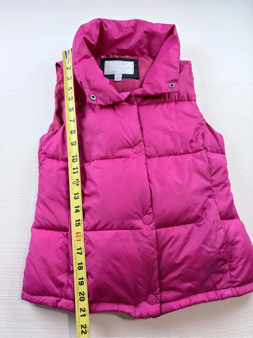 Old Navy Fuchsia Quilted Puffer Vest